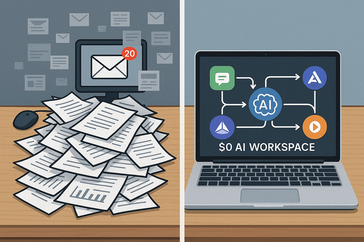 The $0 AI Workspace Setup That Makes You 2× Faster at Your Current Job (Without Changing Careers)